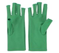 POPETPOP Fingerless Anti-uv Manicure Gloves for Nail Art Breathable Sunscreen Half-Finger Gloves with UV Shield 1 Pair Green Protective Nail Care for Summer