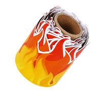 POPETPOP Fire Bulletin Board Border Trim Roll - 7.5cm X 15m Fiery Flame Edge Stickers - Self-adhesive Classroom Cork Board Decoration for School and Office