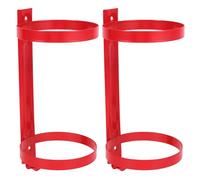 POPETPOP Fire Extinguisher Holder Wall Mount for Secure Holding of 2kg Fire Extinguishers 2pcs with Double Rings Design Carbon Steel Construction , Easy Installation , for Hotels and