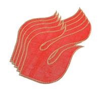 POPETPOP Fire Flame Lightweight Red Embroidery Thread Applique 5pcs Iron on Embroidered Patches for Clothes and Bags for DIY and Personal Use Decoration