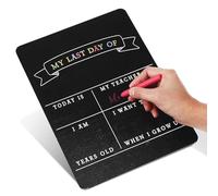 POPETPOP First Day of School Board Double Sided 11.8x7.9 Inch Wood Chalkboard for Students Memory Keeping and Record School Year Preschool Wall Decor