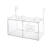 POPETPOP Fish Breeding Box - Acrylic Fish Box Aquarium Hatchery Incubator with Suction Cups for Shrimp Guppy Clownfish Aggressive Fish