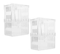 POPETPOP Fish Breeding Box Random Color for Aquarium with Plastic Material 2pcs Suitable for Separating Aggressive Fish Hatching and Breeding