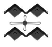 POPETPOP Fish Tank Bottom Base and Safety Corner Guards Set, Large Black Plastic Aquarium Edge Protector Anti-collision Design for Home Aquarium and Indoor Fish Tanks