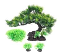 POPETPOP Fish Tank Decorations Artificial Aquarium Tree Decorations Fake Plants for Aquarium Bonsai Tree Decor for Fish Tank