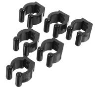 POPETPOP Fishing Rod Storage Clips and Pool Cue Holder Clamps, 10Pcs Sturdy Plastic Wall Mount with 20 Screws, Space-Saving Design for Workshop and Office Use