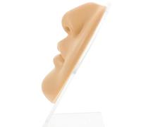 POPETPOP Flexible Silicone Fake Face Model for Piercing Practice with Stand, Easy to Use Human Training Body Part for Nose and Mouth Piercing Display in Beauty Salons and Schools