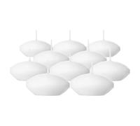POPETPOP Floating Tealight Candles 10Pcs White Wax for Romantic Candlelight Dinners, Wedding Party, Bathtub Relaxation, Outdoor Events, Clean Burning