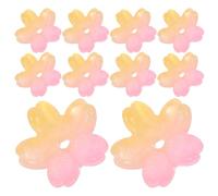 POPETPOP Flower-Shaped Cherry Blossom Beads 50Pcs Gradient Five-Petal Through-Hole Spacers for DIY Earrings Bracelet Crafting