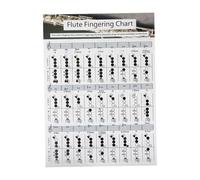 POPETPOP Flute Chord Chart for Beginner Fingering Practice, Coated Paper Flute Note Diagram, Music Training Poster for Student Study and Teaching Aid