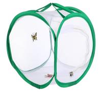 POPETPOP Foldable Butterfly Cage 11.81X11.81X11.81In Mesh Insect Enclosure Cylindrical Habitat for Stick Insects Mantis Observation and Plant Protection Indoor Outdoor Use