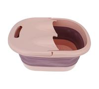 POPETPOP Foldable Pink Foot Soaking Basin for Home Use Foot Bathing Bucket with Massage Function Household Portable Spa Tub for Relaxation and Detox