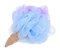 POPETPOP Foldable Shower Scrubber Bath Ball with Gentle Cleansing Pe and Toweling Material, Exfoliating Body Sponge for Bathing at Home or Travel