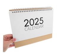 POPETPOP Foldable Stand Up Paper Desk Calendar Daily Planner with Flip Design for Home Office Use Large Yearly Planning Calendar with Smudge Resistant White Offset Printing