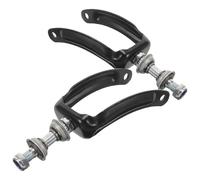 POPETPOP Front Fork Wheel Bracket Wheelchair Accessory 2Pcs Black Metal Compatible with 7-8 Inch Castor Wheels for Mobility Devices Random Color