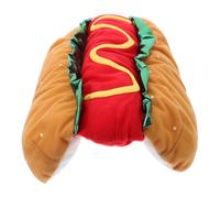 POPETPOP Funny Comfortable Polyester Material with Easy off Design Hot Dog Pet Costume Xs Size for Dogs and Cats for Halloween Dress and Festive Parties