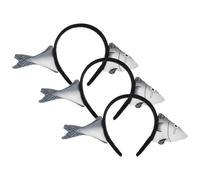 POPETPOP Funny Fish Hairband Headband with Eyecatching Design 3pcs Lightweight Acrylic and Plush Material for Women for Cosplay and Live Streaming Party Accessories