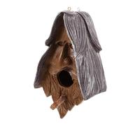 POPETPOP Garden Bird House Resin Nest Weather Outdoor Hanging Bird Feeder for Backyard Wildlife Conservation and Birdwatching Decor