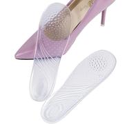 POPETPOP Gel Arch Support Insoles Invisible Soft Silicone Foot Care Inserts Large and Small Particle Massage Pads for Women