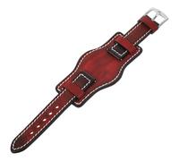 POPETPOP Genuine Leather Watch Band Comfortable and Lightweight with Mat 20mm Vintage Fashion Leather Design Replacement Wristwatch Band for Men Suitable for Most Sports and Daily Life