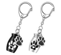 POPETPOP Gift Metal Place for Suitable during Memorable Graduation Keepsake Alloy 2pcs Ash Key Ornament Aluminium Urn Container Keychain Decor Ashes Memorial Time Pet