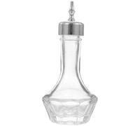 POPETPOP Glass Cocktail Bitters Bottle with 50Ml Capacity and Silver Lid, Small Wine Container for Household and Bar Use