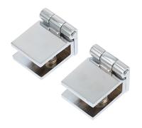 POPETPOP Glass Door Clamp Hinge for Cabinet Door Copper Single-Side Clip Frameless Wine Display Cabinet Hardware Accessories