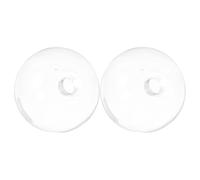 POPETPOP Glass Globe Lamp Shade 2Pcs Set, 100Mm Diameter, G9 Screw Base for Bedroom and Dining Room Ceiling Light Fixtures