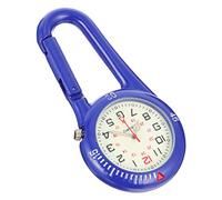 POPETPOP Glow Fob the Steel with Watch Clip-on Stainless Dark Dial Blue Case Easy to Read, Suitable for Climbing and Camping Belt Loop Pocket Use