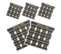 POPETPOP Gold Foil Self-Adhesive Monthly Index Tabs Stickers 5 Sheets PVC Black Planning and Marking Important Dates for Journals and Planners