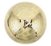 POPETPOP Golden 20cm/7.8" Gazing Ball Rotating in The Wind Multi-angle Light Refraction Polished Hollow Glass Sphere Garden Metal Ball for Reflective Environments and Events