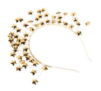 POPETPOP Golden Crown Headdress Headband for Women Lightweight Plastic Resin Hair Accessory, Delicate and Elegant Style for Birthday Party and Wedding Hair Accessories
