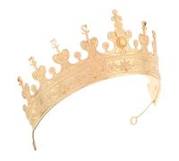 POPETPOP Golden King Crown Headband for Men Prom and Wedding Costume Accessory Versatile Party Crown for Halloween and Cosplay Sophisticated and Eye Catching Design