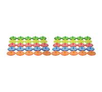POPETPOP Golf Ball Position Markers and 50pcs Plastic round Golf Ball Marking Tools for Trajectory Convenient Soil Insertion Random Color the Course