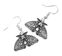 POPETPOP Gothic Lunar Moth Earrings Drop Dangle Jewelry for Women Lightweight Alloy Charm Unique Goth Style Accessory for Distinctive Fashion