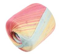 POPETPOP Gradient Cotton Yarn 440Ft Multi- Lace Thread Pastel for Knitting Shawls Scarves Hats and Gloves