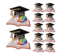 POPETPOP Graduation Party Pins with Advanced Plating and Lasting Shine Zinc Alloy Graduation Cap Brooches 12pcs Easily Attaches to Caps Gowns Shirts or Backpacks for Class of 2026