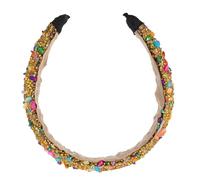 POPETPOP Graduation Period Rhinestone Headband with Natural Crystal Stone Headdress, Fashionable and Sweet Hair Accessory for New Year and Wedding Celebrations
