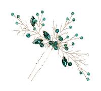 POPETPOP Grandma Green Crystal Rhinestone U-shaped Hair Pin for Bride Wedding Hair Accessories Decoration for Women Wedding Guest