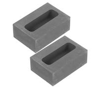 POPETPOP Graphite Ingot Casting Mold 2Pcs Metal Melting Molds for Jewelry Processing 100G Gold Silver Copper Smelting Crucibles with Precise Dimensions for DIY Metal Fabrication