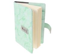 POPETPOP Green Marble Hardcover Lock Diary Notebook with Password Lock, Thick Student Journal for Writing and Record Keeping, Portable Lockable Diary for Office and School Use
