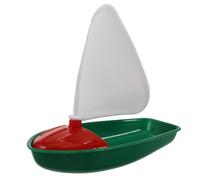 POPETPOP Green Mini Floating Sailboat Bath Toy 11x10x6 cm - Non-Toxic Plastic Boat for Bathtub, Paddling Pool & Beach Play, Toddler Motor-Skill Gift