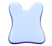POPETPOP Gua Sha Face Massager Blue Crystal Facial Scraping Tool with Rounded Edges for Reducing Puffiness, Gentle on Sensitive Skin, for Travel and Nighttime Skincare Routines