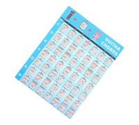 POPETPOP Guitar Chord Reference Charts PVC Material Blue for Home and Group Learning Music Scales Theory Wall Poster