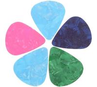 POPETPOP Guitar Picks Lightweight and Easy to Carry Celluloid 5pcs Guitar Plectrums Accessories Sturdy Random Color for Acoustic and Nylon Stringed Instruments for Music Players