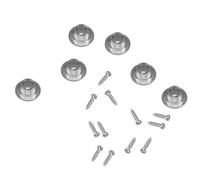 POPETPOP Guitar Tuning Peg Bushings for Acoustic Folk Guitar Machine 2 Sets Semi-closed with Mounting Screws Silver, Compatible with Vintage Style Tuners for Personal and Professional and