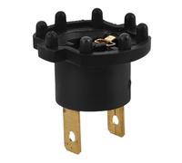 POPETPOP H7 Automotive Bulb Socket Headlight Bulb Holder with Copper Pins, Dual Hole Plastic Lamp Holder for Compatible Car Headlamp Replacement, Vehicle Electrical Part