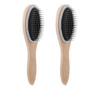 POPETPOP Hair Comb Detangling Brush Set 2Pcs with Wooden Handle for Curly and Straight Hair Styling