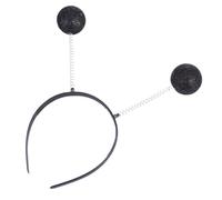 POPETPOP Hair Hoops Lightweight Foam and Plastic Ball Shape Black 5pcs Decorative Headdress for Party and Taking Pictures with Friends