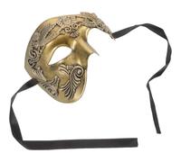 POPETPOP Half Face for Men Inspired by Roman Soldier Design, Lightweight Plastic Material with Secure Wear, for Halloween Parties and Roman Face Mask Photoshoots